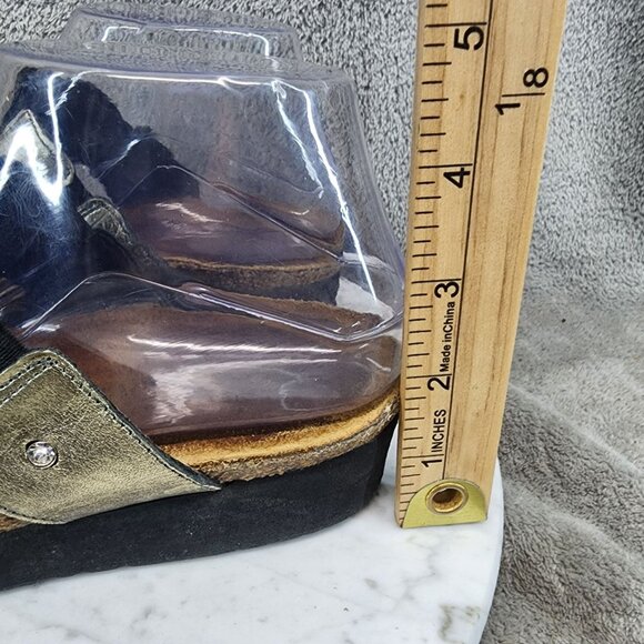 Naot Shoes Womens Size EU 38 US 7 Ashley Gold Metallic Leather Straps Sandals *G - Picture 2 of 14
